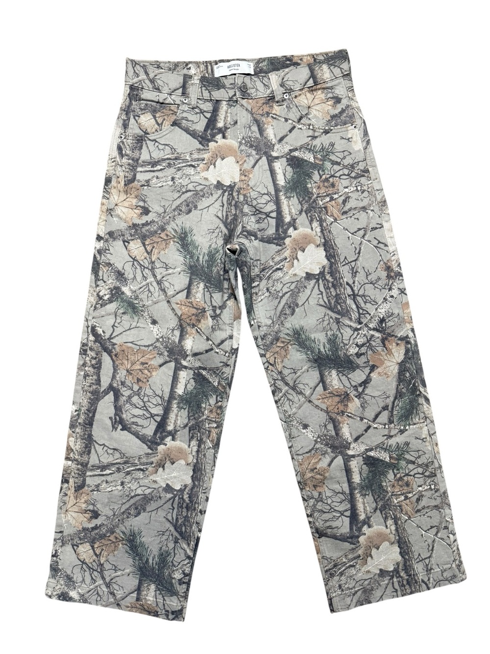 NWOT Hollister Women’s Super Baggy Camo Jeans 33x32 Woodland Wide Leg Y2K - Picture 2 of 11